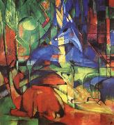 Franz Marc Radjur in the forest II oil